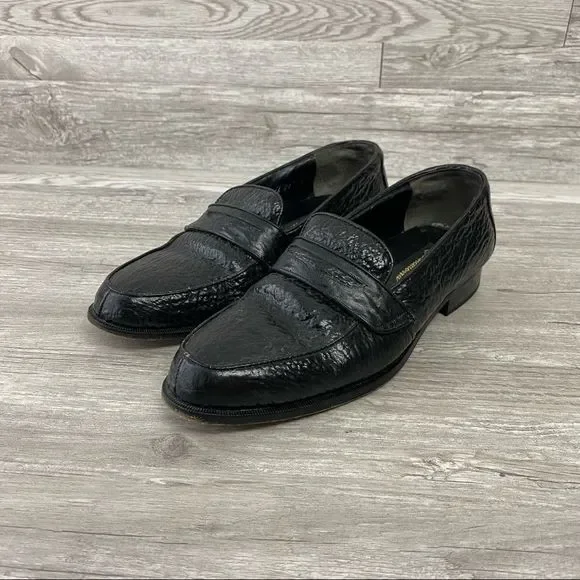 VTG Calcaterra Black Alligator Leather Dress Shoe Amazon.com | Authentic Crocodile Skin Men main image 4